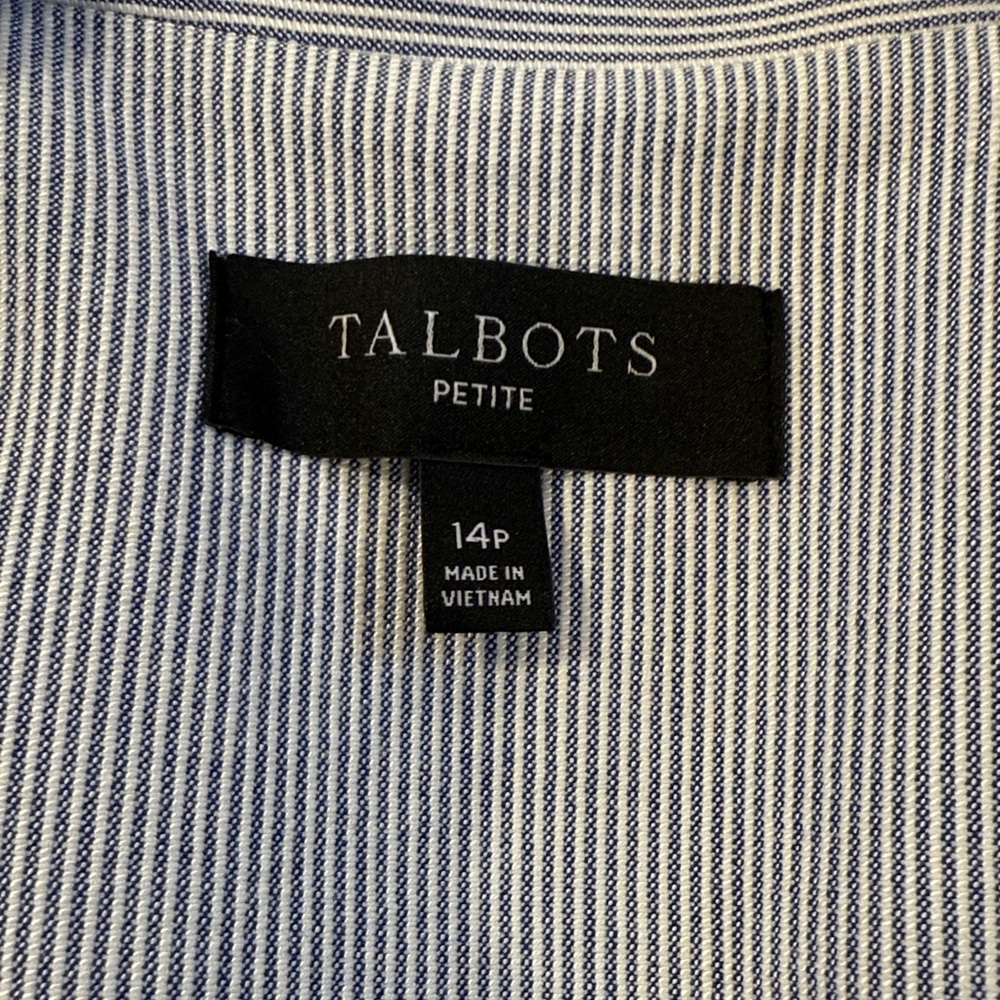 Talbots Blue and White Seersucker Striped Jacket and Pants - Picture 5 of 13